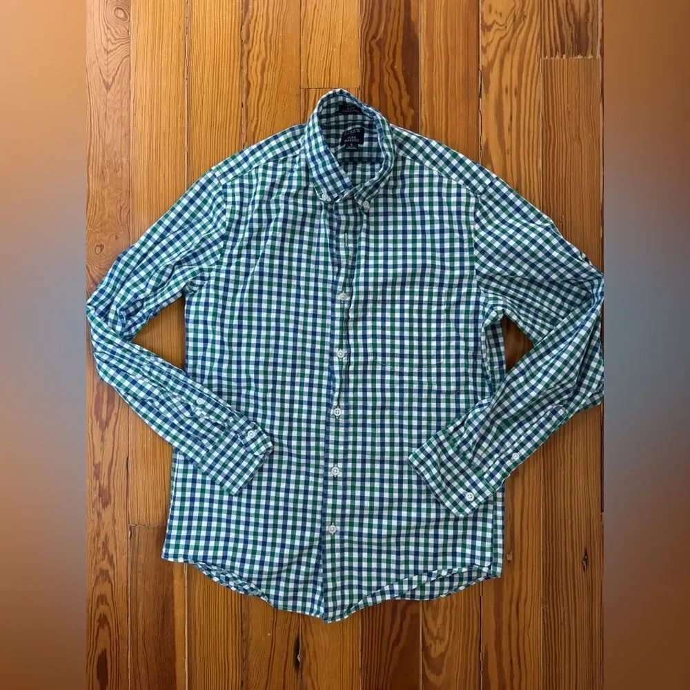 J Crew Gingham Button-down Shirt